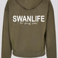 The Family Label Heavy Hoodie Unisex | Olive/White - Swanlife Fashion