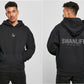 The Family Label Heavy Hoodie Unisex | Black/Grey - Swanlife Fashion