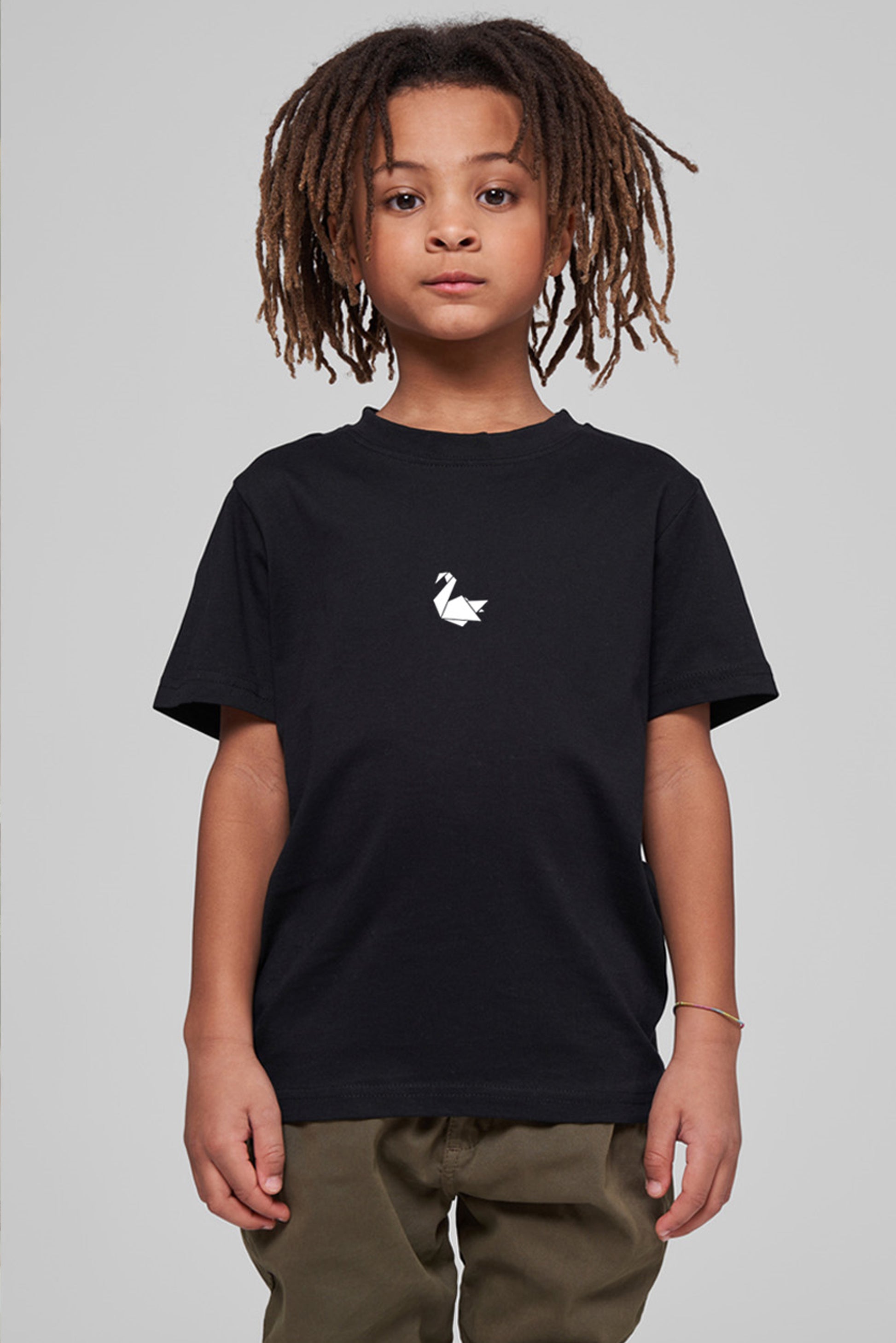 Kids Tee Unisex 'Basic'  - Black - Swanlife Fashion