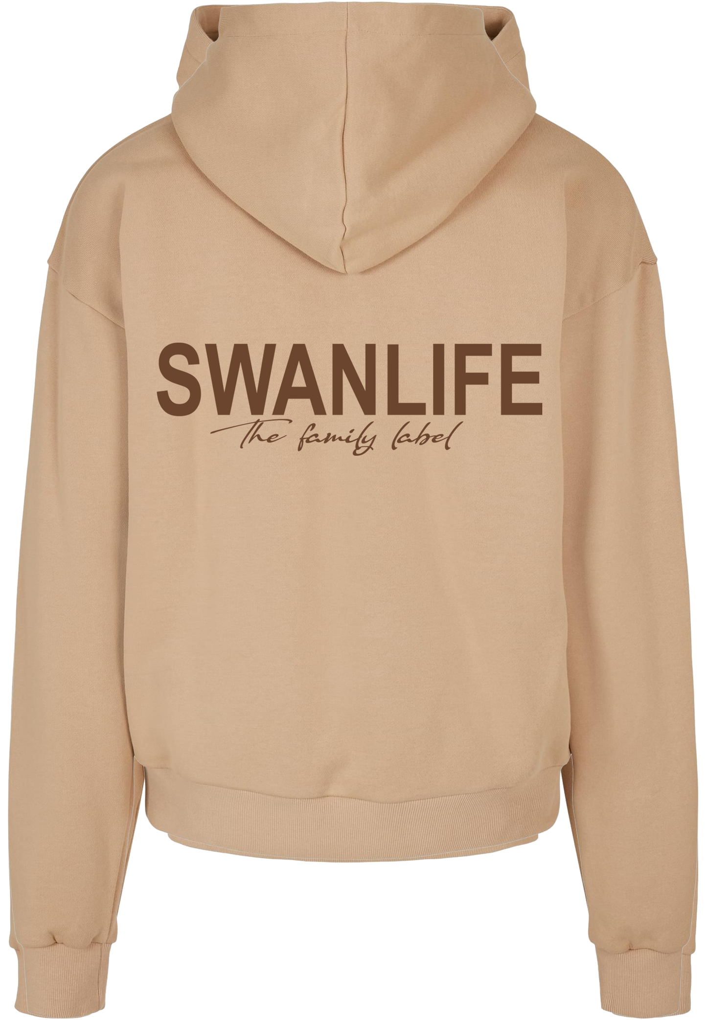 The Family Label Hoodie Unisex | Beige/Brown - Swanlife Fashion
