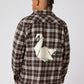 Swanlife Thoms Flannel Shirt - Brown/Sand - Swanlife Fashion